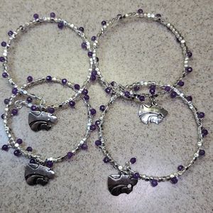 PANTHER BRACELET Silver/Purple. ADJUSTABLE